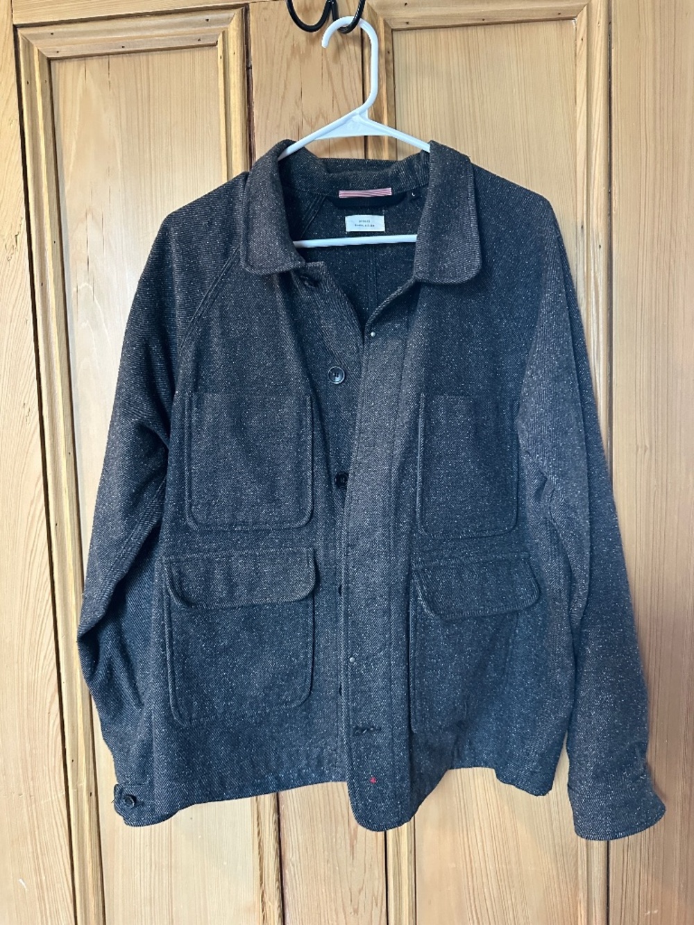 Apolis - Coated Wool Chore Jacket Charcoal – Large